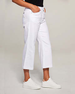 Jeans: Newport Athena Wide Leg Jean - White