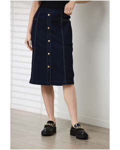 Skirts: Newport Finn Denim Skirt - Indigo