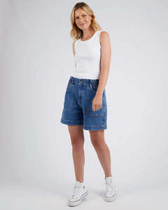 Shorts: Elm Atlas Denim Short - Dark Blue