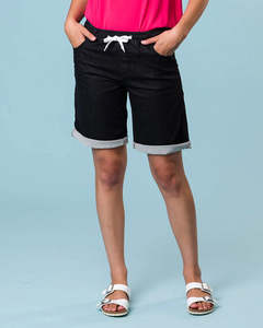 Shorts: Classified Knit Denim Shorts Black