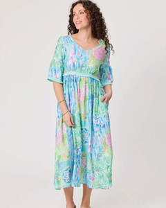 Dresses: Classified Rimini Tassel Dress - Aqua