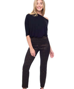 Clothing: Up Goldstone Techno Slim Ankle length Pant - Bronze/Black