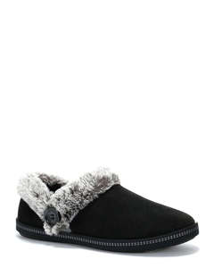 Skechers Cozy Campfire Fresh Toast Slippers - Black