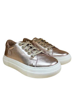 Footwear: Gelato Zilch Lace up Sneaker - Rose /Gold