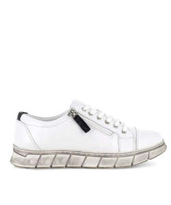 Footwear: Cabello Unison Sneaker (laces with zip) - White