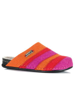 Hannah Felt Wool Dr Feet Slipper Fuxia Multi