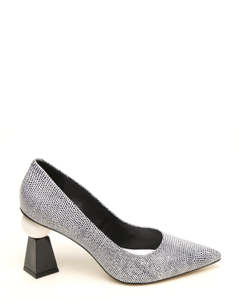Heels: Capelli Rossi Heel Court Shoe CRW2204 Black White/White Ball