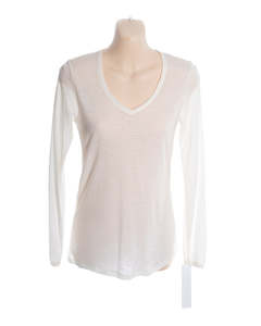 Zenza Long Sleeve Fine Gage Merino Top V Neck Toi Toi