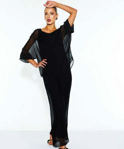 Fate Becker: Fate + Becker Sunlight And Shadow Silk Pant - Black