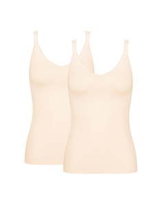 Sloggi Go Shirt 01C2P Cotton Singlet 2 Pack - Skin