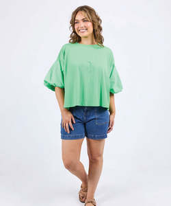 Elm Anna Short Sleeve Top - Apple Green