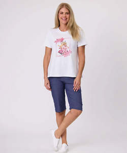 Democracy: Democracy Jessie Print Tee - White