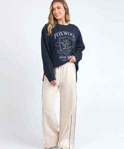 Foxwood: Foxwood Traveller wide leg Pant - Bone