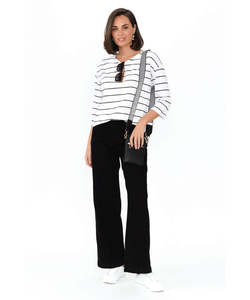New Arrivals Spring Summer: Elm Izzy Wide Leg Jeans - Black