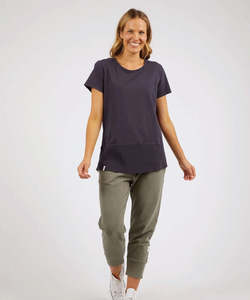 New Arrivals Spring Summer: Elm Rib Short Sleeve Tee - Navy