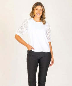 Maglia: Maglia Bonnie EMB Sleeve Tee - White