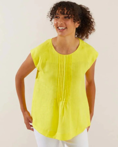 Yarra Trail: Yarra Trail Pin Tucked Sleeveless Sunshine Top