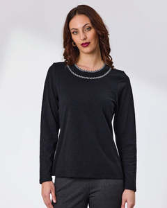 Newport Cove Long Sleeve Tee - Black