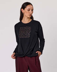 Duo Prism Long Sleeve Tee - Black