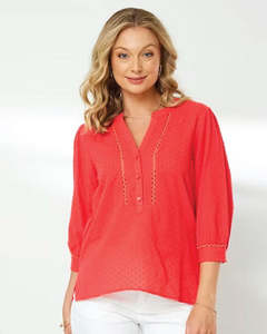 Newport Kent Textured Shirt - Coral