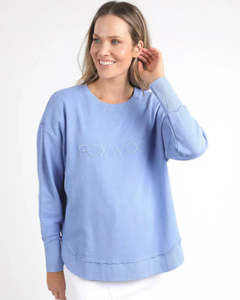 Hoodies Sweatshirts: Foxwood Simplified Crew - Neon Blue