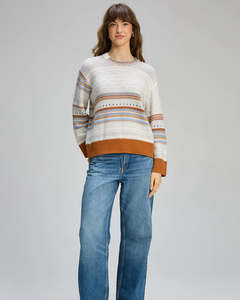 Zaket & Plover Stripe Pop Jumper - Mercury