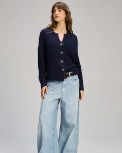 Zaket & Plover Alpaca Cardi - Midnight