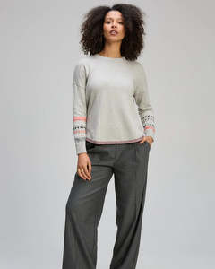 Zaket & Plover Textured Swing Jumper - Light Marl