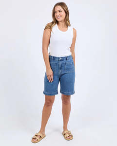 Foxwood Sarah Denim Short - Mid Blue