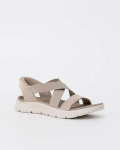 Shoes: Skechers Go Walk Flex Sandal - Glimmer Up - Taupe/Silver