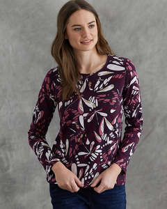 Yarra Trail: Yarra Trail Foliage Print Long Sleeve Top