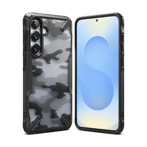 Galaxy S25 Fusion X Design Camo Black Case by Ringke
