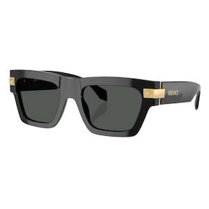 Mens Sunglasses: Versace VE4464 GB1/87 Sunglasses - Black Frame, Dark Grey Lens