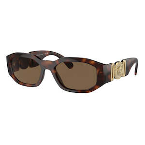 Mens Sunglasses: Versace VE4361 521773 Sunglasses - Havana Frame, Dark Brown Lens