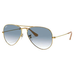 Ray-Ban Aviator Large Metal RB3025 001/3F - Arista Gold Frame, Light Blue Lens