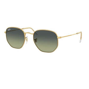 Unisex Sunglasses: Ray-Ban Hexagonal RB3548 001/BH 51 Arista Gold Frame, Green Vintage Lens