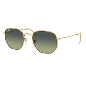 Ray-Ban Hexagonal RB3548 001/BH 54 Arista Gold Frame, Green Vintage Lens
