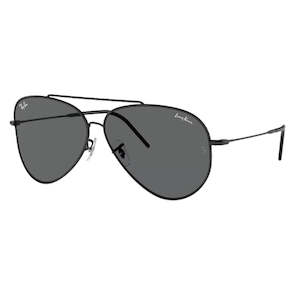 Ray-Ban Aviator Reverse RBR0101S 002/GR 59 - Black Frame, Dark Grey Lens