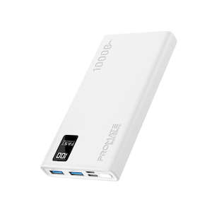 PROMATE 10000mAh Power Bank With Smart LED Display & Super Slim