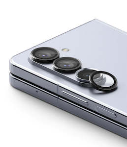 Mobile Phone Camera Protectors: Samsung Galaxy Z Fold 5 Camera Lens Frame Glass Black by Ringke