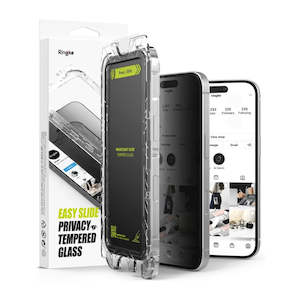 iPhone 16 Pro Max Screen Protector Easy Slide Privacy Tempered Glass 2 Pack