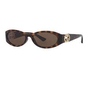 Gucci Sunglasses: Gucci GG1660S 002 Women’s Sunglasses - Havana Frame, Brown Lenses