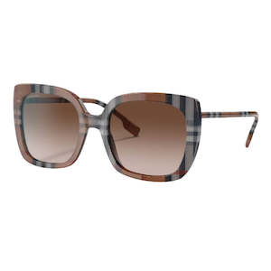 Burberry Sunglasses: Burberry Caroll BE4323 400513 Women’s Sunglasses - Brown Check Square Frame, Gradient Brown Lenses