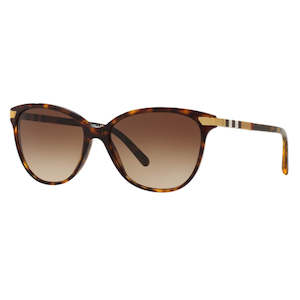 Burberry Sunglasses: Burberry BE4216 300213 Women’s Sunglasses - Dark Havana Cat Eye, Brown Gradient Lenses