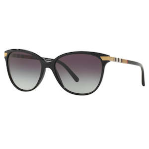 Burberry Sunglasses: Burberry BE4216 30018G Women’s Sunglasses - Black Cat Eye, Grey Gradient Lenses