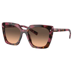 Prada Sunglasses: Prada PR 23ZS 18N50C - Begonia Cognac Tortoise Frame Brown Gradient Grey