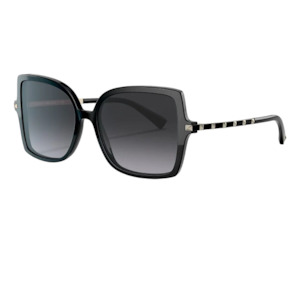 Valentino Sunglasses: Valentino VA4072 50018G 56 Grey Black Gradient