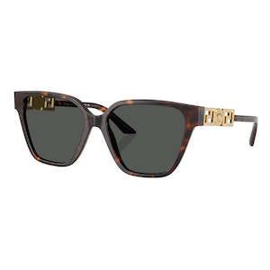 Versace Sunglasses: Versace VE4471B 108/87 Sunglasses - Havana Frame, Dark Grey Lens