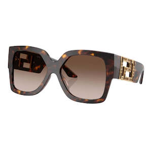 Versace Sunglasses: Versace VE4402 108/13 Sunglasses - Havana Frame, Brown Gradient Lens