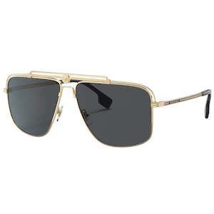 Versace Sunglasses: Versace VE2242 100287 Sunglasses - Gold Frame, Dark Grey Lens